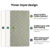 imageKonssy Waterproof Muslin Changing Pad Cover 2 Pack Quilted Cotton Fitted Diaper Chang Table Cover Soft Changing Pad Sheets for Girls Boys BlossomPinkFog Green  Cream