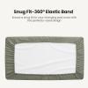 imageKonssy Waterproof Muslin Changing Pad Cover 2 Pack Quilted Cotton Fitted Diaper Chang Table Cover Soft Changing Pad Sheets for Girls Boys BlossomPinkFog Green  Cream