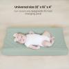 imageKonssy Waterproof Muslin Changing Pad Cover 2 Pack Quilted Cotton Fitted Diaper Chang Table Cover Soft Changing Pad Sheets for Girls Boys BlossomPinkLeafy  Green