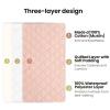 imageKonssy Waterproof Muslin Changing Pad Cover 2 Pack Quilted Cotton Fitted Diaper Chang Table Cover Soft Changing Pad Sheets for Girls Boys BlossomPinkPink  Cream