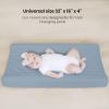 imageKonssy Waterproof Muslin Changing Pad Cover 2 Pack Quilted Cotton Fitted Diaper Chang Table Cover Soft Changing Pad Sheets for Girls Boys BlossomPinkStar  Blue