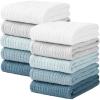 imageKonssy 10Pack Muslin Baby Burp Cloths Sets for Baby Girls and Boys 100 Cotton Soft ampamp Absorbent Burp Rags for Newborn ampamp InfantBlue