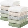 imageKonssy 10Pack Muslin Baby Burp Cloths Sets for Baby Girls and Boys 100 Cotton Soft ampamp Absorbent Burp Rags for Newborn ampamp InfantGreen