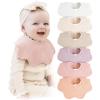 imageKonssy Muslin Baby Bibs 100 Cotton Absorbent Bandana Drool Bibs for Teething and Drooling 6Pack for Baby Boys ampamp GirlsPurple