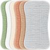imageKonssy Muslin Baby Burp Cloths Sets for Unisex 6 Pack Large 100 Cotton Burping Clothes for Newborn Baby Girls and BoysSage