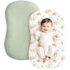 imageKonssy Muslin Baby Lounger Cover 2 Pack 100 Cotton Newborn Lounger Cover Soft and Breathable Baby Nest Slipcover for Boys Girls CamelSunWoodland  Sage