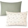 imageKonssy Muslin Toddler Pillowcase for 13x18 Pillow 2 Pack Soft ampamp Breathable Cotton Toddler Pillow Case 100 Cotton Travel Pillow Covers for Baby Kids Floral PinkTree  Fog Green