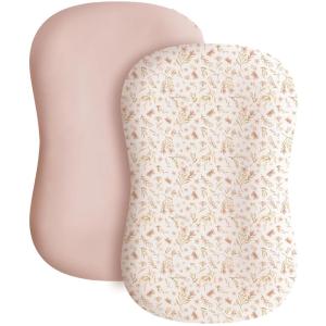 imageKonssy 2 Pack Baby Lounger Cover Stretchy and Soft Newborn Lounger Cover Infant Lounger Slipcover for Boys Girls Covers Only Pink SpringPinkPink Spring pink