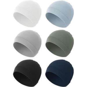 imageKonssy 6Pack Baby Beanie Hats for Newborns Soft Infant Caps for Boys ampamp Girls 06 MonthsBlue