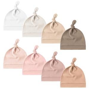 imageKonssy 8 Pack Baby Newborn Hats Set Knot Beanie Hats Soft for Infant Baby Girls Boys Caps 06 MonthsWhite beige camel clay baby Pink blush toffee pink