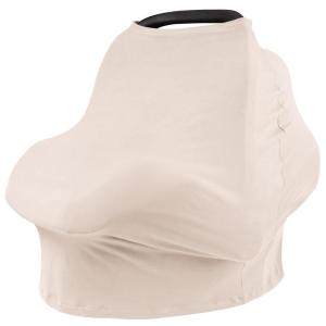 imageKonssy Baby Car Seat Covers Multiuse Carseat Canopy for Babies Stretchy Infant Carseat Cover Boy Shower Gifts for Unisex Boys and GirlsBeige