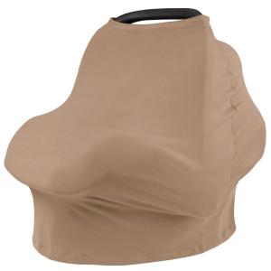 imageKonssy Baby Car Seat Covers Multiuse Carseat Canopy for Babies Stretchy Infant Carseat Cover Boy Shower Gifts for Unisex Boys and GirlsBrown