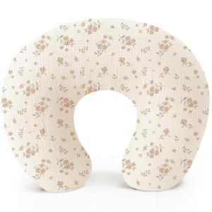 imageKonssy Muslin Nursing Pillow Covers 100 Cotton Soft ampamp Adorable Covers for Breastfeeding Pillows Slipcovers for Newborn Baby Boys ampamp GirlsBlossom
