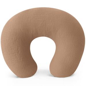 imageKonssy Muslin Nursing Pillow Covers 100 Cotton Soft ampamp Adorable Covers for Breastfeeding Pillows Slipcovers for Newborn Baby Boys ampamp GirlsClay