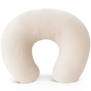 imageKonssy Muslin Nursing Pillow Covers 100 Cotton Soft ampamp Adorable Covers for Breastfeeding Pillows Slipcovers for Newborn Baby Boys ampamp GirlsOat