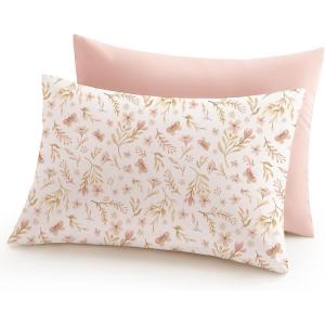 imageKonssy Toddler Pillowcase 2 Pack Soft Stretchy Toddler Pillow Case for 13x18 Pillow Cozy Travel Kids Baby Pillowcases with Envelope Closure FlourishToffeePink Spring pink
