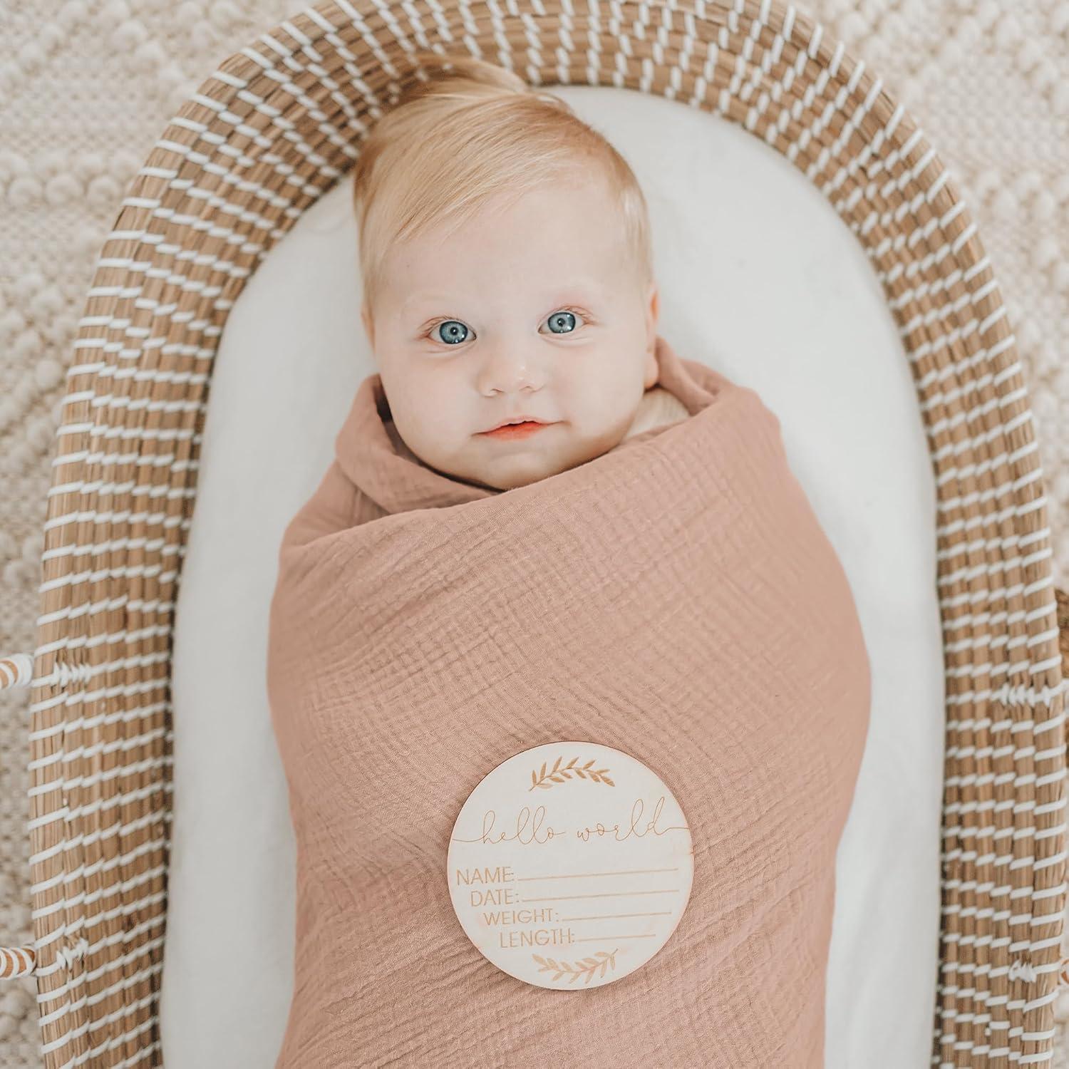 imageKonssy 3 Pack Muslin Swaddle Blankets for Unisex Newborn Receiving Blanket Large 47 x 47 inches Soft Breathable Muslin Baby Swaddles for Boys ampamp GirlsFlourish