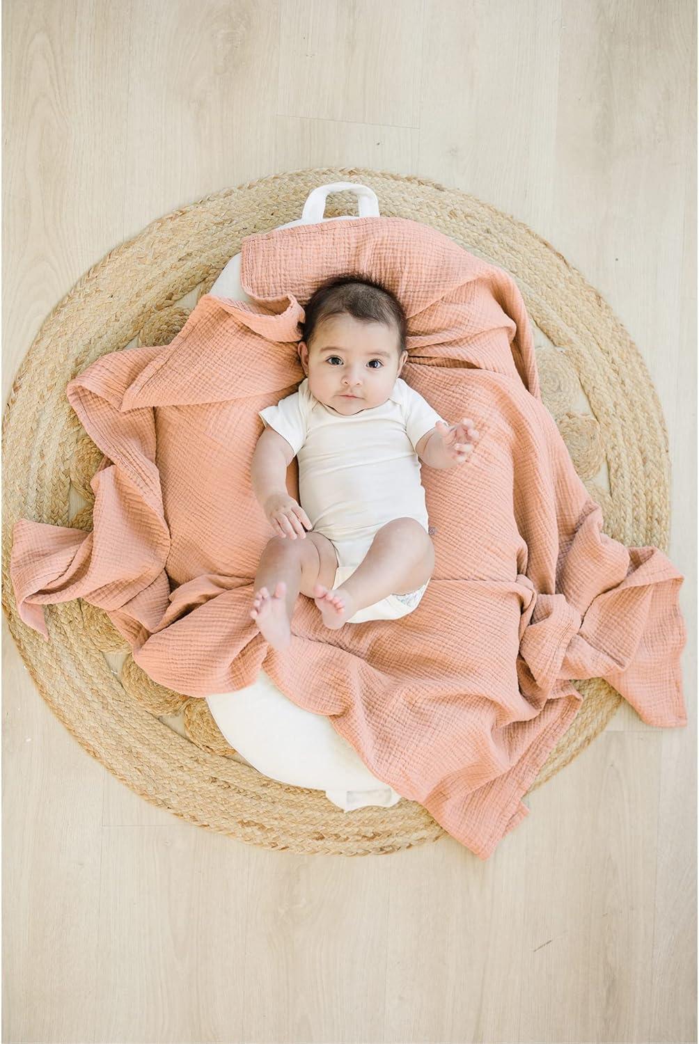 imageKonssy 3 Pack Muslin Swaddle Blankets for Unisex Newborn Receiving Blanket Large 47 x 47 inches Soft Breathable Muslin Baby Swaddles for Boys ampamp GirlsSun