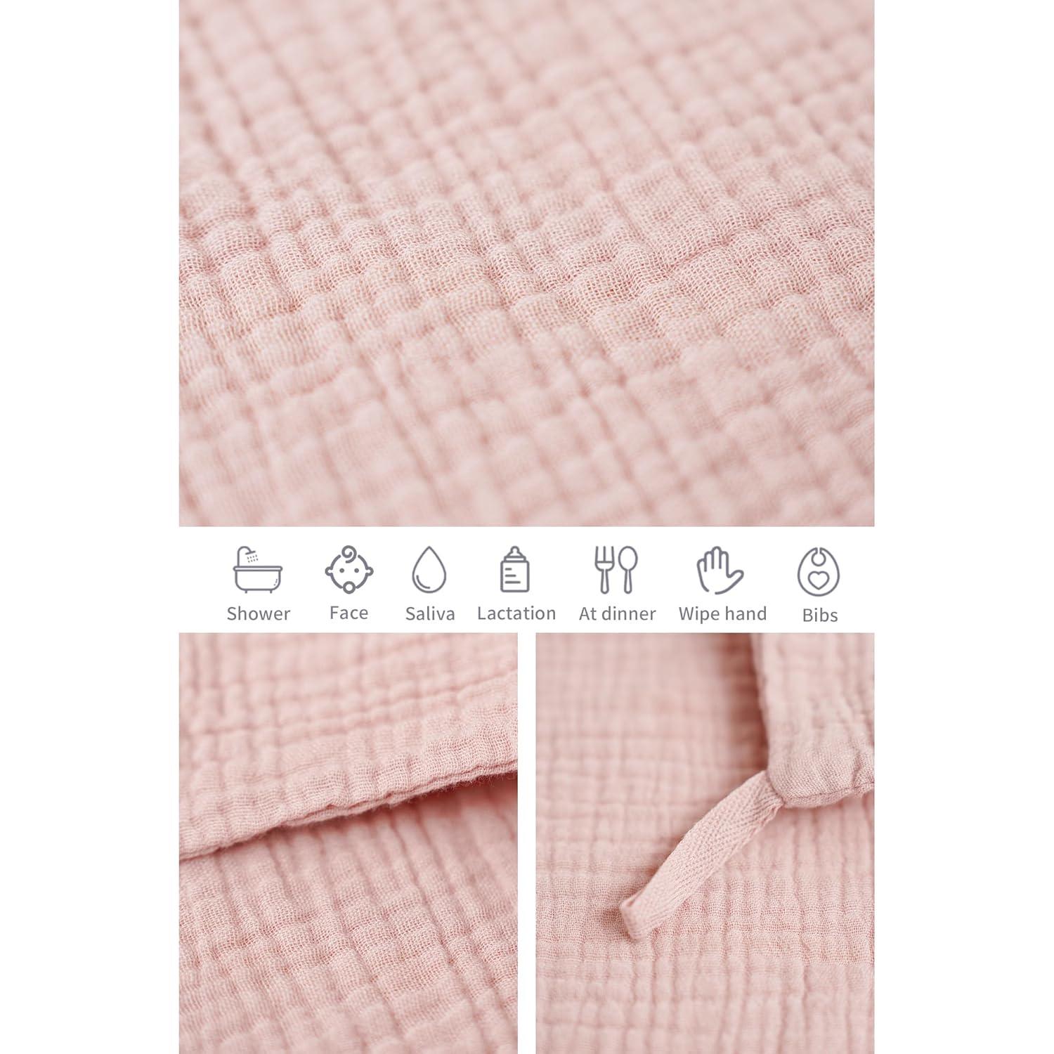 imageKonssy 6 Pack Baby Muslin Washcloths for Unisex 100 Cotton Wash Cloth Set for Baby Face Body Comfy and Soft for Newborn Infants Kids Girls and BoysEarthy Color