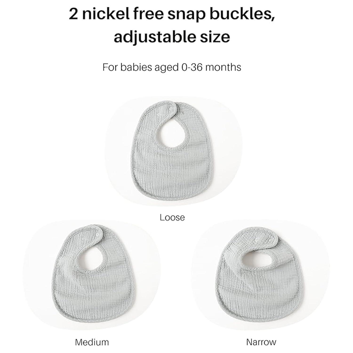 imageKonssy 6Pack Muslin Baby Bibs for Boys ampamp Girls Soft Cotton Absorbent Bandana Drool Bibs for Drooling ampamp TeethingOcean