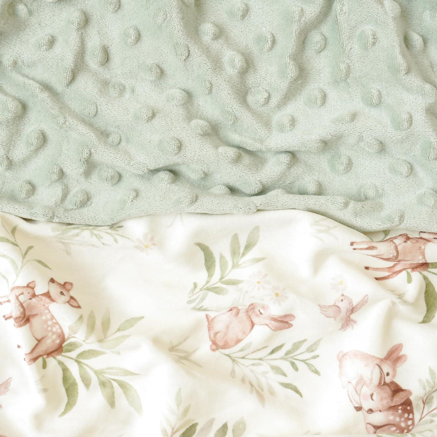 imageKonssy Minky Changing Pad Cover 2 Pack Soft Minky Dots Plush Diaper Changing Table Cover Set Breathable Changing Pad Sheets for Baby Girls Boys Flourish ClayWoodland  Sage