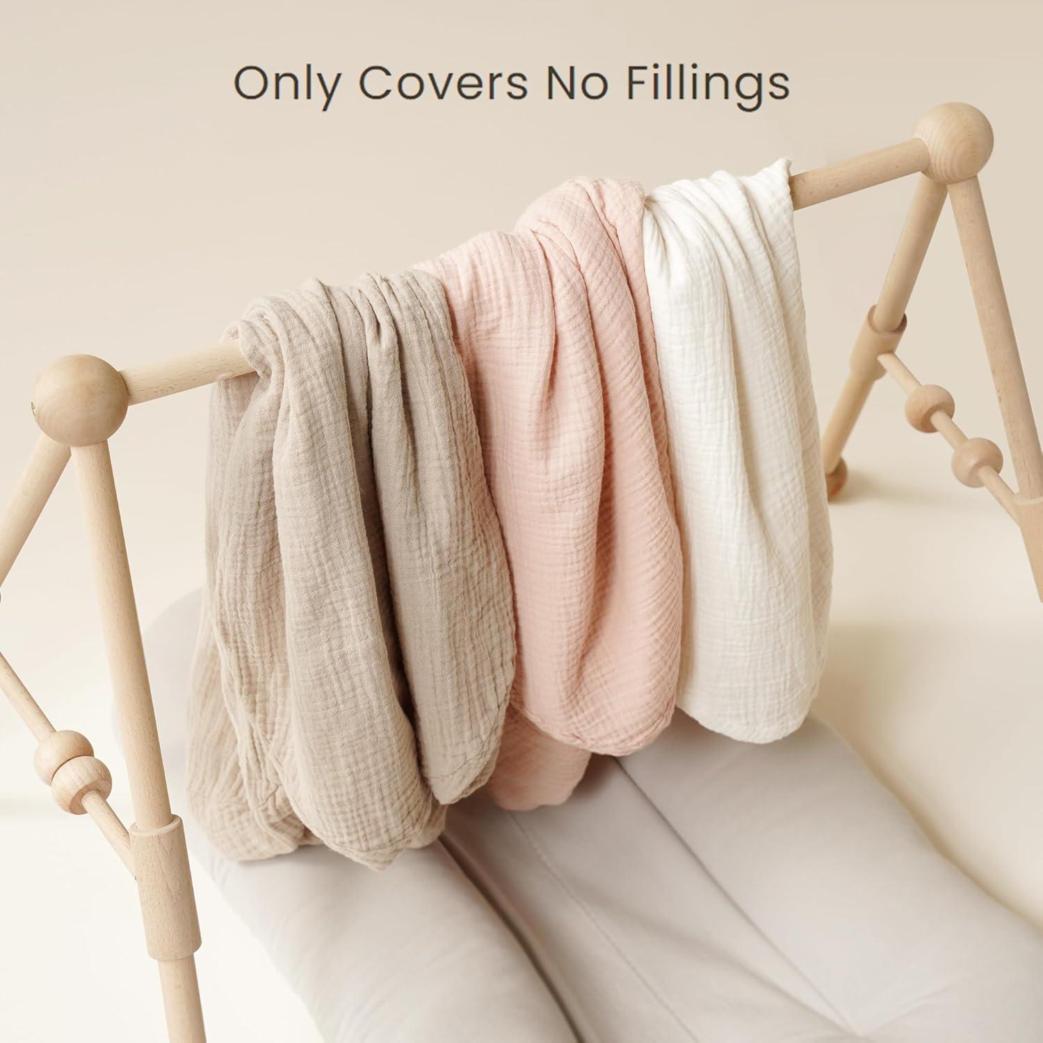 imageKonssy Muslin Baby Lounger Cover 1 Pack 100 Cotton Newborn Lounger Sheets Soft and Breathable Baby Nest Slipcover Cover Only GreenPink