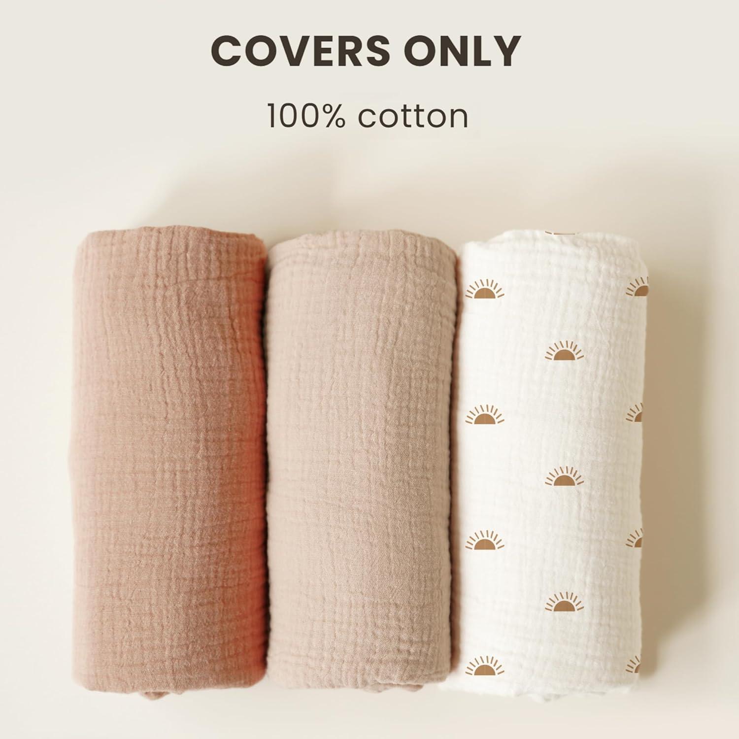 imageKonssy Muslin Baby Lounger Cover 1 Pack 100 Cotton Newborn Lounger Sheets Soft and Breathable Baby Nest Slipcover Cover Only GreenSun