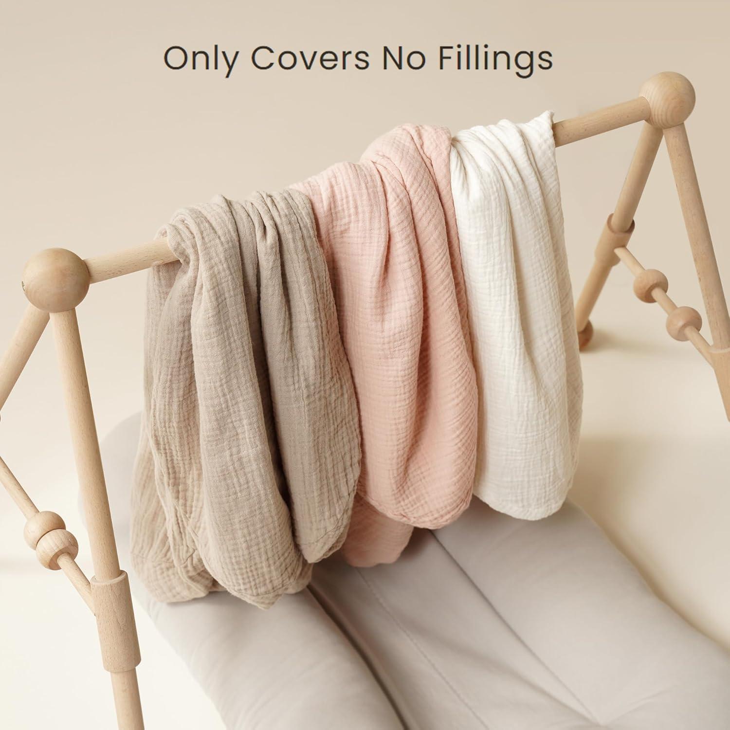 imageKonssy Muslin Baby Lounger Cover 1 Pack 100 Cotton Newborn Lounger Sheets Soft and Breathable Baby Nest Slipcover Cover Only GreenWheat