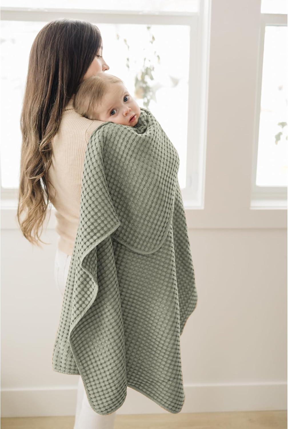 imageKonssy Waffle Baby Blanket  Soft ampamp Cozy Nursery Swaddle Blanket Lightweight Toddler Throw for Boys ampamp Girls Ideal for WrappingBlush PinkAmy Green