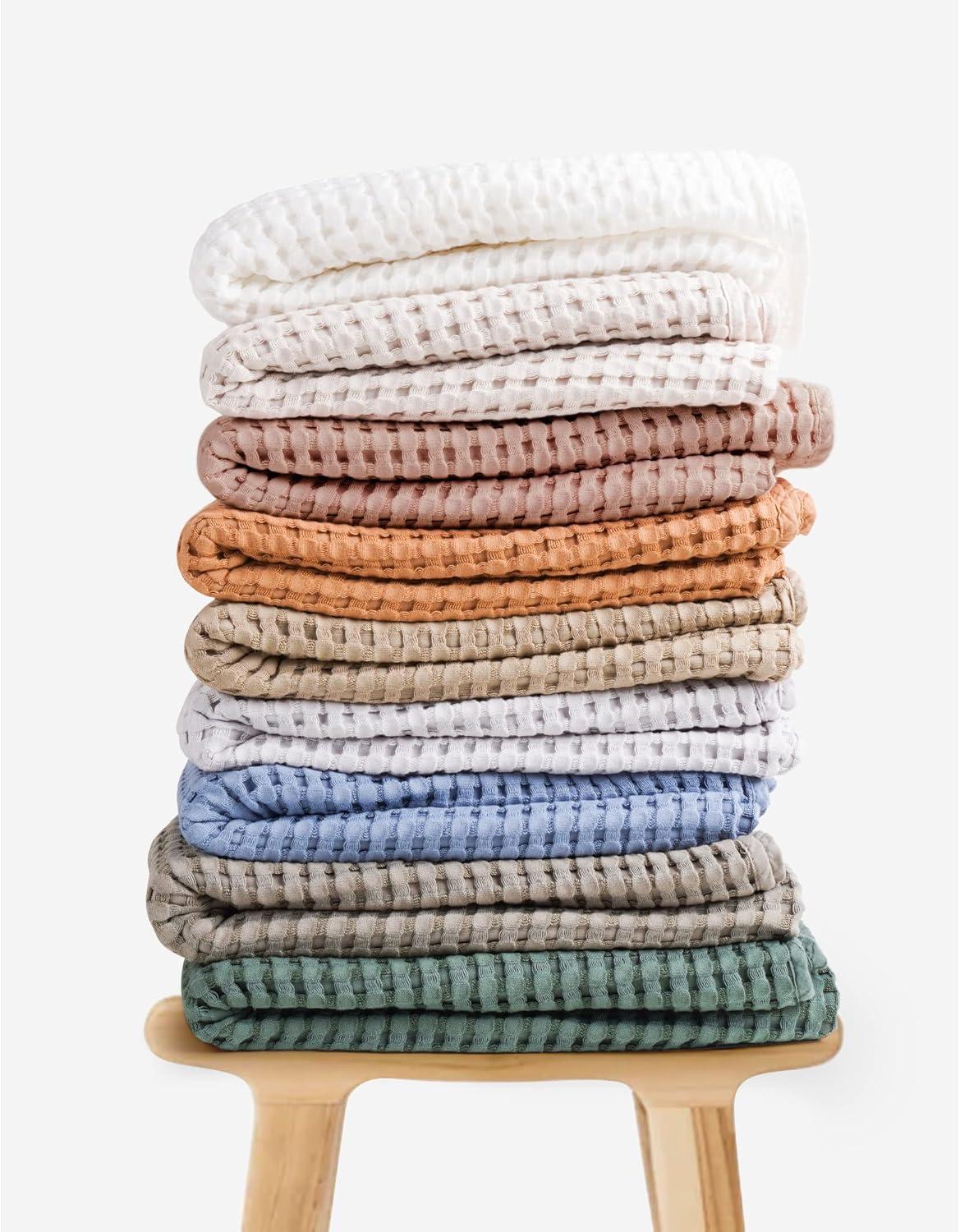 imageKonssy Waffle Baby Blanket  Soft ampamp Cozy Nursery Swaddle Blanket Lightweight Toddler Throw for Boys ampamp Girls Ideal for WrappingBlush PinkBlush Pink