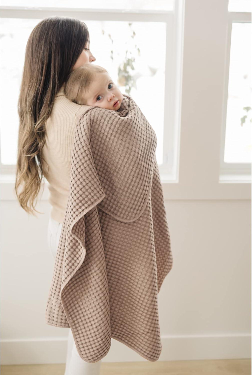 imageKonssy Waffle Baby Blanket  Soft ampamp Cozy Nursery Swaddle Blanket Lightweight Toddler Throw for Boys ampamp Girls Ideal for WrappingBlush PinkClay