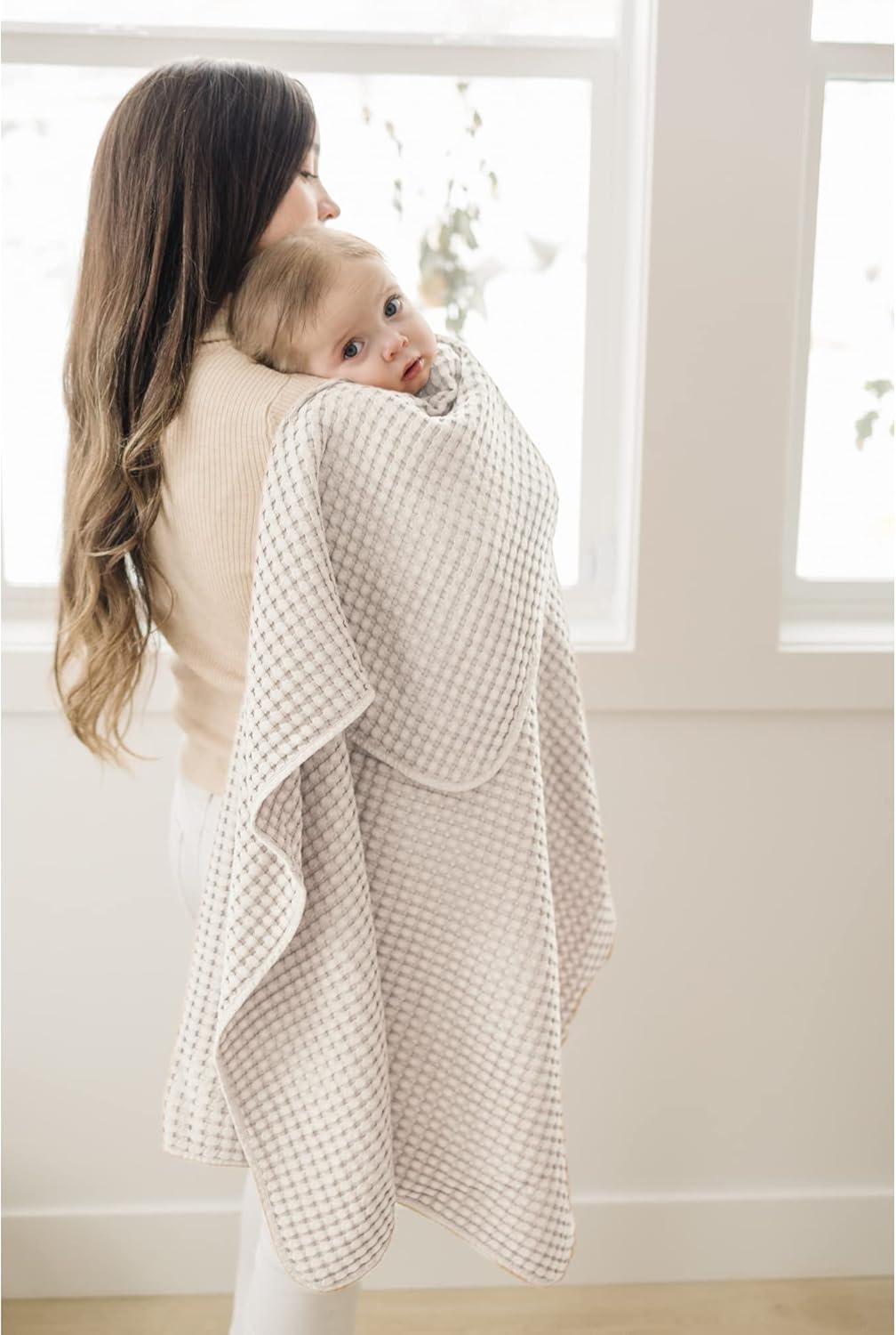 imageKonssy Waffle Baby Blanket  Soft ampamp Cozy Nursery Swaddle Blanket Lightweight Toddler Throw for Boys ampamp Girls Ideal for WrappingBlush PinkOat