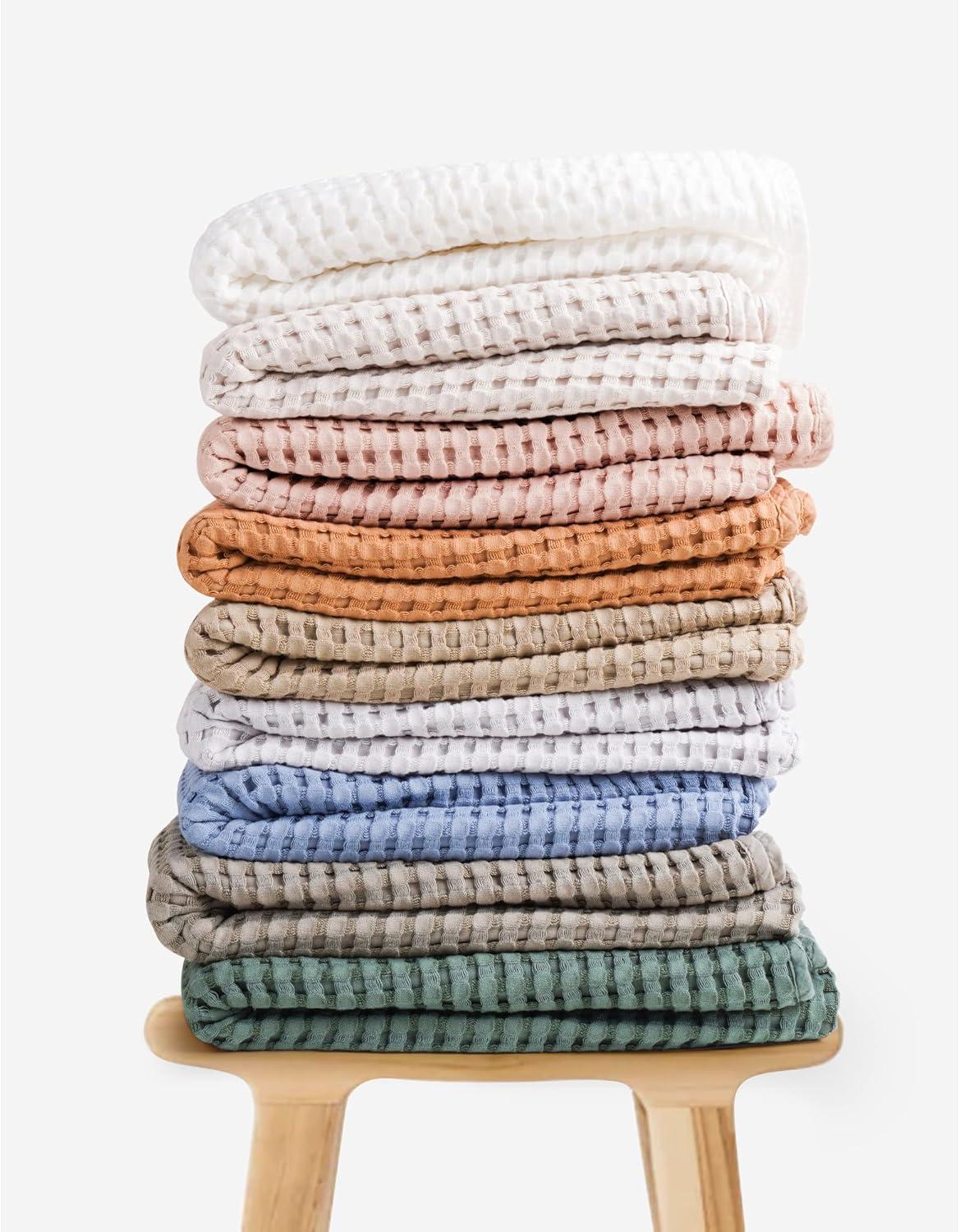 imageKonssy Waffle Baby Blanket  Soft ampamp Cozy Nursery Swaddle Blanket Lightweight Toddler Throw for Boys ampamp Girls Ideal for WrappingBlush PinkPink