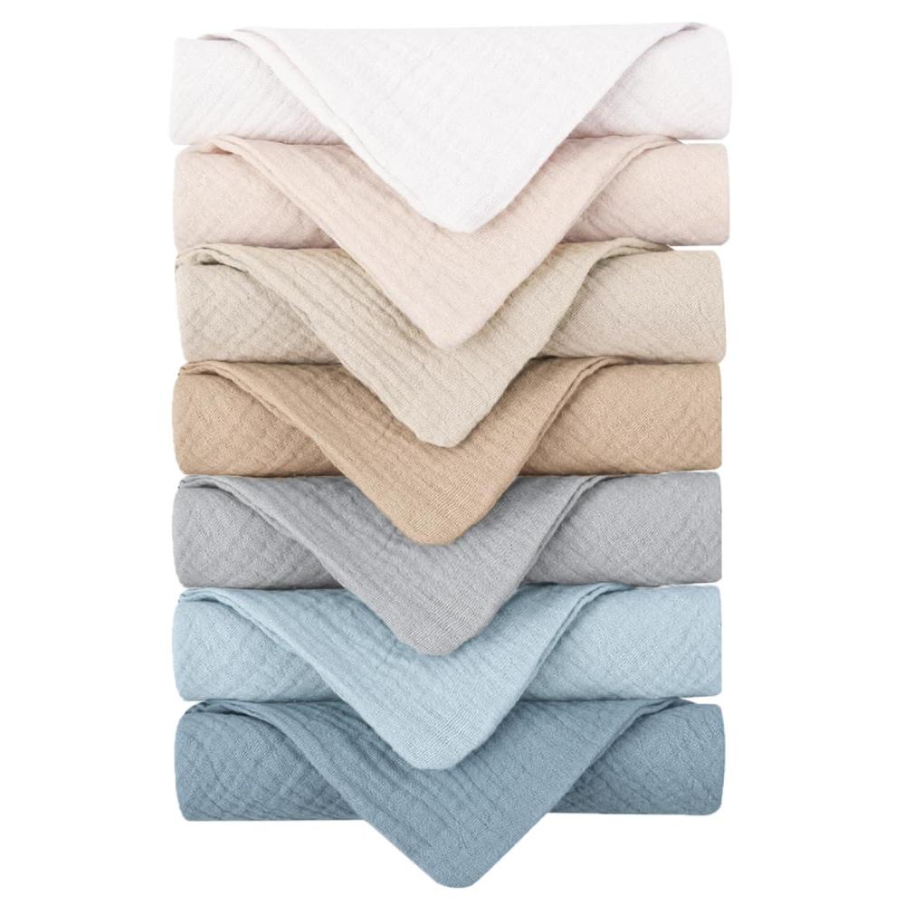 imageKonssy 7Pack Soft Cotton Face Wash Cloths Reusable Absorbent Washcloths for Sensitive Skin Facial Makeup Remover Towels for Women 11 x 11 InchBlue