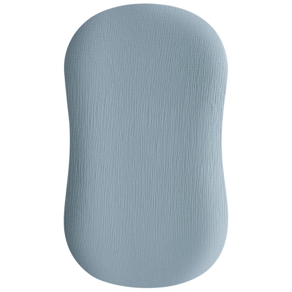 imageKonssy Muslin Baby Lounger Cover 1 Pack 100 Cotton Newborn Lounger Sheets Soft and Breathable Baby Nest Slipcover Cover Only SunBlue