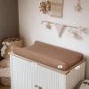 imageKonssy 2 Pack Stretchy Changing Pad Covers for Girl Boy Silky Soft Changing Table Cover Breathable Baby Nursery Diaper Chang Pad Sheets BrownBeigeBrown Beige