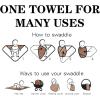 imageKonssy 3 Pack Muslin Swaddle Blankets for Unisex Newborn Receiving Blanket Large 47 x 47 inches Soft Breathable Muslin Baby Swaddles for Boys ampamp GirlsBrown