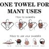 imageKonssy 3 Pack Muslin Swaddle Blankets for Unisex Newborn Receiving Blanket Large 47 x 47 inches Soft Breathable Muslin Baby Swaddles for Boys ampamp GirlsChestnut