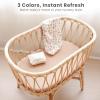 imageKonssy 3 Pack Stretchy Bassinet Sheets for Baby Girl Boy Soft Breathable Baby Bassinet Mattress Sheets Fit for Hourglass Oval Cradle Moses Basket Rectangle Mattress Pink SpringFlourish