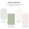 imageKonssy 3 Pack Stretchy Bassinet Sheets for Baby Girl Boy Soft Breathable Baby Bassinet Mattress Sheets Fit for Hourglass Oval Cradle Moses Basket Rectangle Mattress Pink SpringGreen Leaves