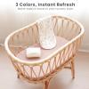 imageKonssy 3 Pack Stretchy Bassinet Sheets for Baby Girl Boy Soft Breathable Baby Bassinet Mattress Sheets Fit for Hourglass Oval Cradle Moses Basket Rectangle Mattress Pink SpringBlossom