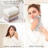 imageKonssy 6 Pack Face Cloths Soft Wash Cloth for Washing Face Cotton Face Towels for Sensitive Skin Women Facial Makeup Remover Reusable Absorbent Washcloths 11 x 11 InchPurple