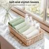 imageKonssy 6 Pack Face Cloths Soft Wash Cloth for Washing Face Cotton Face Towels for Sensitive Skin Women Facial Makeup Remover Reusable Absorbent Washcloths 11 x 11 InchGreen
