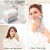 imageKonssy 6 Pack Face Cloths Soft Wash Cloth for Washing Face Cotton Face Towels for Sensitive Skin Women Facial Makeup Remover Reusable Absorbent Washcloths 11 x 11 InchBlue