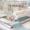 imageKonssy 7Pack Soft Cotton Face Wash Cloths Reusable Absorbent Washcloths for Sensitive Skin Facial Makeup Remover Towels for Women 11 x 11 InchBlue