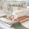 imageKonssy 7Pack Soft Cotton Face Wash Cloths Reusable Absorbent Washcloths for Sensitive Skin Facial Makeup Remover Towels for Women 11 x 11 InchGreen