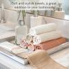 imageKonssy 7Pack Soft Cotton Face Wash Cloths Reusable Absorbent Washcloths for Sensitive Skin Facial Makeup Remover Towels for Women 11 x 11 InchPink