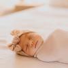 imageKonssy Baby Girl Newborn Receiving Blanket with Headband Set Baby Swaddle Nursery Swaddle WrapFog Green