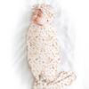 imageKonssy Baby Girl Newborn Receiving Blanket with Headband Set Baby Swaddle Nursery Swaddle WrapPink Spring