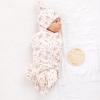 imageKonssy Baby Girl Newborn Receiving Blanket with Matching Headband and Beanie Set Baby Swaddle Nursery Swaddle WrapBlossom